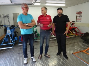 Besuch im Rad- und Reitstadion - Frank Henschel, Gerd Suschowk, Dr. Lars Amenda, Foto: Peter Schulz (Bild: 2/6)